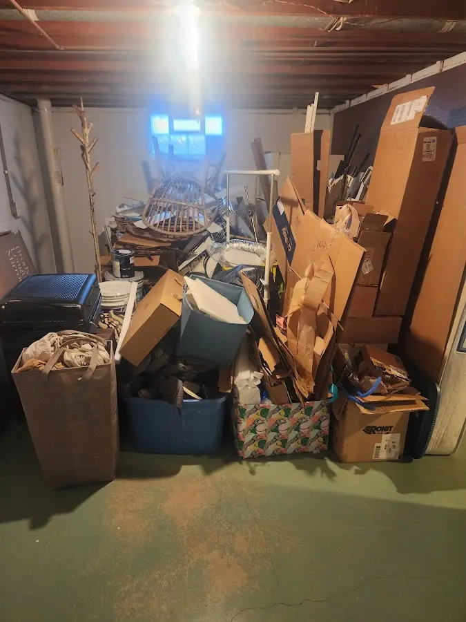 Roll-off dumpster container at job site for 8 Yard Dumpster Rental in Watertown